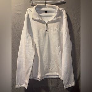 Michael Kors White Quarter-Zip Sweatshirt